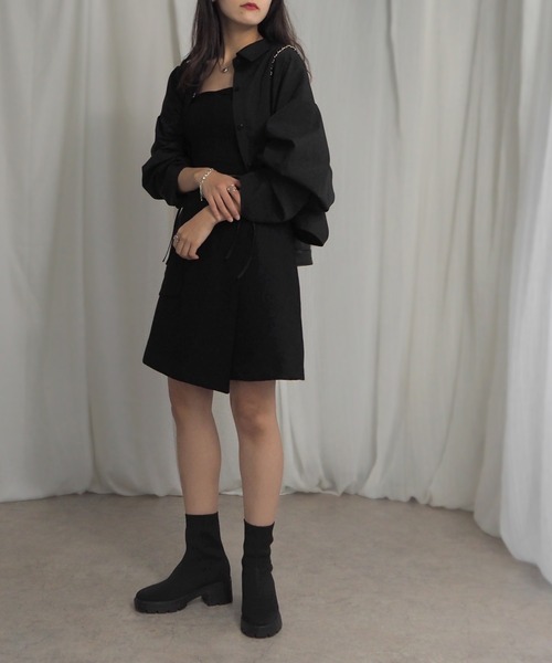 minia(ミニア)の「プラットフォームニットブーツ(ブーツ・レディース・ブラック/アイボリー・L/M)」の14枚目の写真
