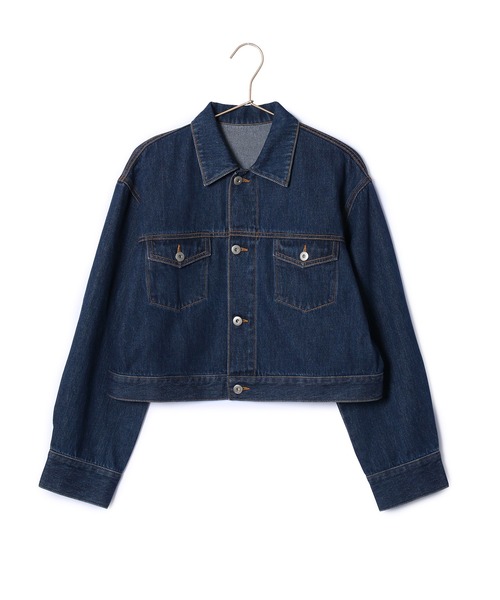 ROPE' PICNIC（ロペピクニック）の「ショート丈デニムジャケット（デニムジャケット・レディース・ネイビー/サックスブルー・38）」の3枚目の写真