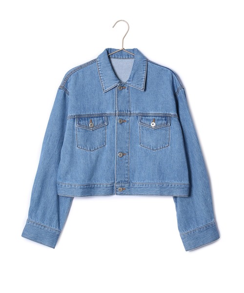 ROPE' PICNIC（ロペピクニック）の「ショート丈デニムジャケット（デニムジャケット・レディース・ネイビー/サックスブルー・38）」の4枚目の写真