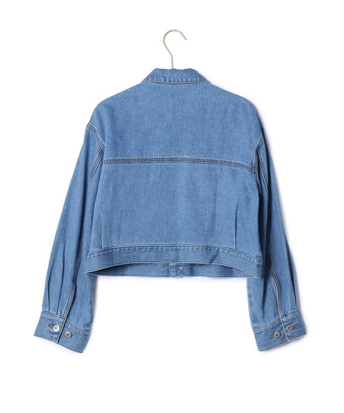 ROPE' PICNIC（ロペピクニック）の「ショート丈デニムジャケット（デニムジャケット・レディース・ネイビー/サックスブルー・38）」の5枚目の写真