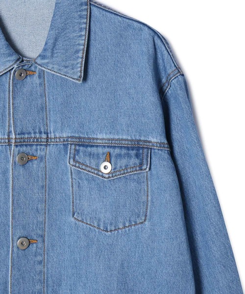 ROPE' PICNIC（ロペピクニック）の「ショート丈デニムジャケット（デニムジャケット・レディース・ネイビー/サックスブルー・38）」の7枚目の写真