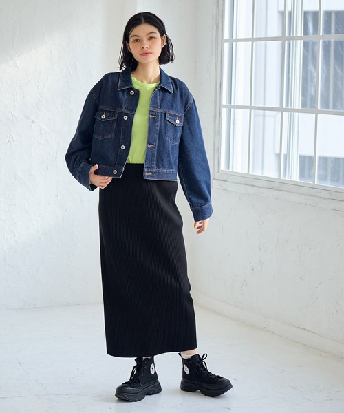 ROPE' PICNIC（ロペピクニック）の「ショート丈デニムジャケット（デニムジャケット・レディース・ネイビー/サックスブルー・38）」の19枚目の写真