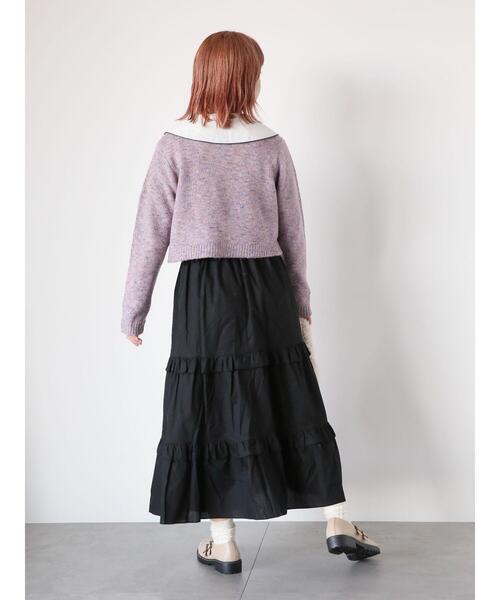 ehka sopo(エヘカソポ)の「リボンショート丈カーディガン(カーディガン/ボレロ・レディース・サックスブルー/イエロー/ラベンダー/キナリ・F)」の18枚目の写真