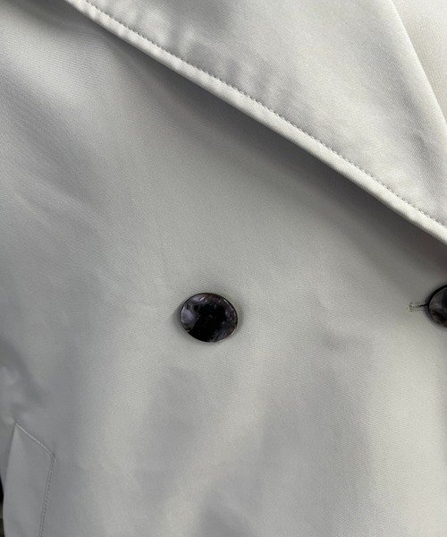 un dix cors（アンディコール）の「エステルニット切替コート（トレンチコート・レディース・ネイビー/グレイッシュベージュ・FREE）」の15枚目の写真