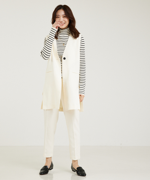 abahouse mavie(アバハウスマヴィ)の「NEW!【感嘆/セットアップ対応】スッキリテーパードパンツ/セミオケ(スラックス・レディース・ライム/ブラック/オフホワイト/ブラック系その他/ホワイト系その他/イエロー/グレイッシュブルー・32/34/36/38/40)」の20枚目の写真