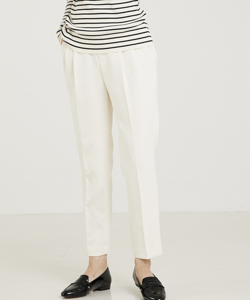 abahouse mavie(アバハウスマヴィ)の「NEW!【感嘆/セットアップ対応】スッキリテーパードパンツ/セミオケ(スラックス・レディース・ライム/ブラック/オフホワイト/ブラック系その他/ホワイト系その他/イエロー/グレイッシュブルー・32/34/36/38/40)」の21枚目の写真