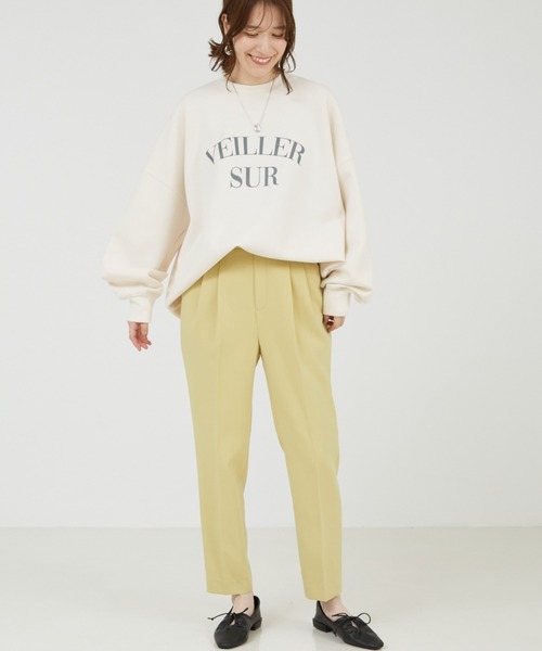 abahouse mavie(アバハウスマヴィ)の「NEW!【感嘆/セットアップ対応】スッキリテーパードパンツ/セミオケ(スラックス・レディース・ライム/ブラック/オフホワイト/ブラック系その他/ホワイト系その他/イエロー/グレイッシュブルー・32/34/36/38/40)」の8枚目の写真