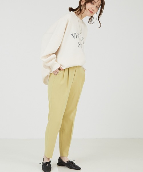 abahouse mavie(アバハウスマヴィ)の「NEW!【感嘆/セットアップ対応】スッキリテーパードパンツ/セミオケ(スラックス・レディース・ライム/ブラック/オフホワイト/ブラック系その他/ホワイト系その他/イエロー/グレイッシュブルー・32/34/36/38/40)」の9枚目の写真