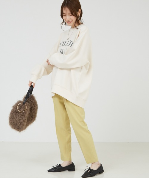 abahouse mavie(アバハウスマヴィ)の「NEW!【感嘆/セットアップ対応】スッキリテーパードパンツ/セミオケ(スラックス・レディース・ライム/ブラック/オフホワイト/ブラック系その他/ホワイト系その他/イエロー/グレイッシュブルー・32/34/36/38/40)」の11枚目の写真