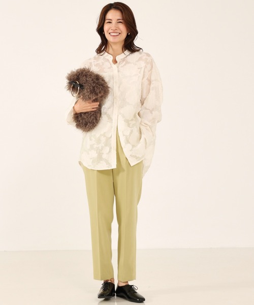 abahouse mavie(アバハウスマヴィ)の「NEW!【感嘆/セットアップ対応】スッキリテーパードパンツ/セミオケ(スラックス・レディース・ライム/ブラック/オフホワイト/ブラック系その他/ホワイト系その他/イエロー/グレイッシュブルー・32/34/36/38/40)」の13枚目の写真