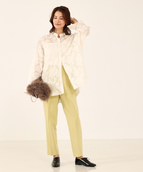 abahouse mavie(アバハウスマヴィ)の「NEW!【感嘆/セットアップ対応】スッキリテーパードパンツ/セミオケ(スラックス・レディース・ライム/ブラック/オフホワイト/ブラック系その他/ホワイト系その他/イエロー/グレイッシュブルー・32/34/36/38/40)」の15枚目の写真