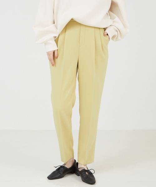 abahouse mavie(アバハウスマヴィ)の「NEW!【感嘆/セットアップ対応】スッキリテーパードパンツ/セミオケ(スラックス・レディース・ライム/ブラック/オフホワイト/ブラック系その他/ホワイト系その他/イエロー/グレイッシュブルー・32/34/36/38/40)」の18枚目の写真