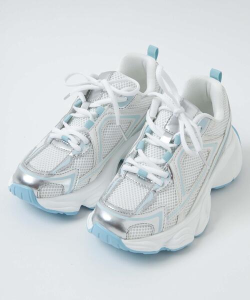 WEGO（ウィゴー）の「WEGO/プリントデザインスニーカー（スニーカー・レディース・サックスブルー/ブラック/ホワイト・MEDIUM/LARGE）」の21枚目の写真