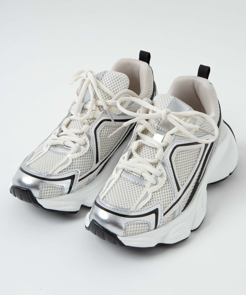 WEGO（ウィゴー）の「WEGO/プリントデザインスニーカー（スニーカー・レディース・サックスブルー/ブラック/ホワイト・MEDIUM/LARGE）」の5枚目の写真