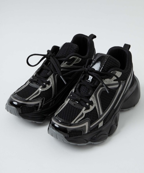 WEGO（ウィゴー）の「WEGO/プリントデザインスニーカー（スニーカー・レディース・サックスブルー/ブラック/ホワイト・MEDIUM/LARGE）」の6枚目の写真