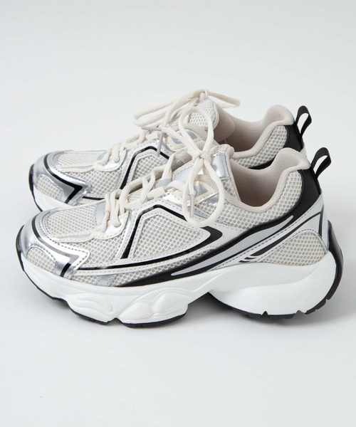 WEGO（ウィゴー）の「WEGO/プリントデザインスニーカー（スニーカー・レディース・サックスブルー/ブラック/ホワイト・MEDIUM/LARGE）」の8枚目の写真