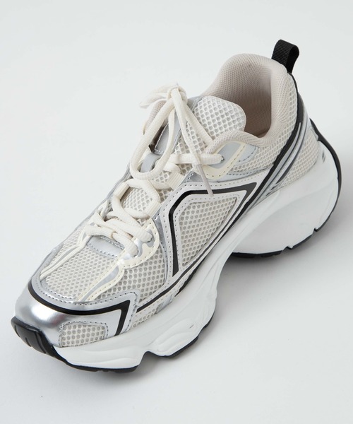 WEGO（ウィゴー）の「WEGO/プリントデザインスニーカー（スニーカー・レディース・サックスブルー/ブラック/ホワイト・MEDIUM/LARGE）」の10枚目の写真