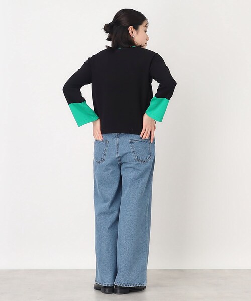 THE SHOP TK (ザ ショップ ティーケー )の「◆レスウォーターストレートワイドデニム【洗濯機OK】(デニムパンツ・レディース・ブルー系3/ブルー/ネイビー・11/12/13)」の21枚目の写真