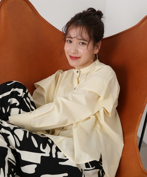 N.（N. Natural Beauty Basic）（エヌエヌナチュラルビューティーベーシック）の「◆ショルダータックブラウス（シャツ/ブラウス・レディース・イエロー/パープル/グレイッシュベージュ・MEDIUM）」の16枚目の写真