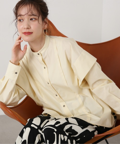 N.（N. Natural Beauty Basic）（エヌエヌナチュラルビューティーベーシック）の「◆ショルダータックブラウス（シャツ/ブラウス・レディース・イエロー/パープル/グレイッシュベージュ・MEDIUM）」の17枚目の写真