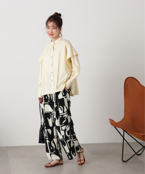 N.（N. Natural Beauty Basic）（エヌエヌナチュラルビューティーベーシック）の「◆ショルダータックブラウス（シャツ/ブラウス・レディース・イエロー/パープル/グレイッシュベージュ・MEDIUM）」の20枚目の写真