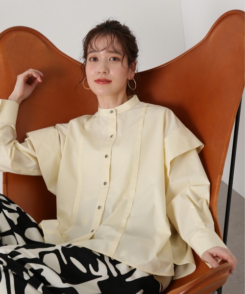 N.（N. Natural Beauty Basic）（エヌエヌナチュラルビューティーベーシック）の「◆ショルダータックブラウス（シャツ/ブラウス・レディース・イエロー/パープル/グレイッシュベージュ・MEDIUM）」の21枚目の写真