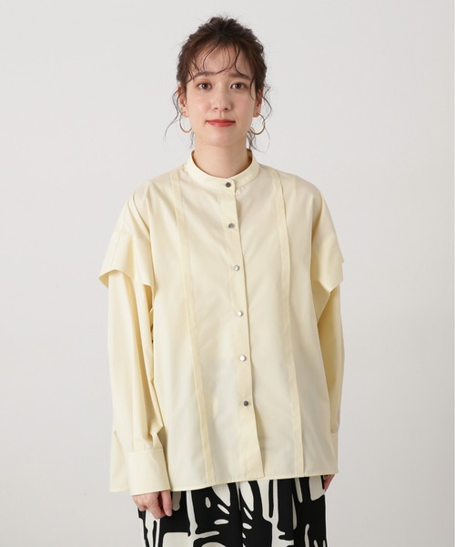 N.（N. Natural Beauty Basic）（エヌエヌナチュラルビューティーベーシック）の「◆ショルダータックブラウス（シャツ/ブラウス・レディース・イエロー/パープル/グレイッシュベージュ・MEDIUM）」の22枚目の写真