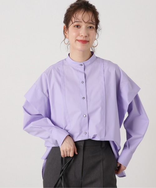 N.（N. Natural Beauty Basic）（エヌエヌナチュラルビューティーベーシック）の「◆ショルダータックブラウス（シャツ/ブラウス・レディース・イエロー/パープル/グレイッシュベージュ・MEDIUM）」の10枚目の写真