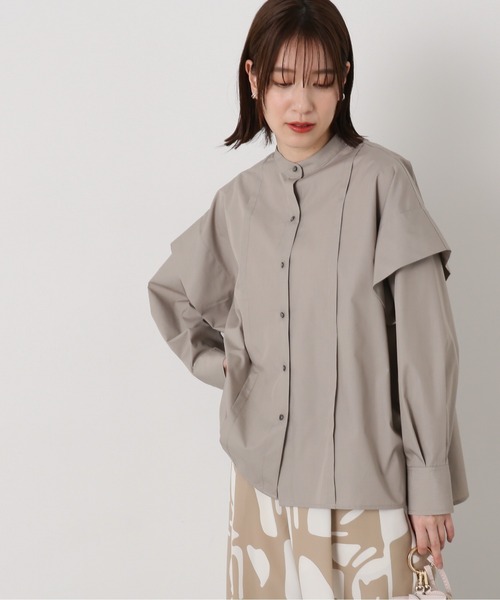 N.（N. Natural Beauty Basic）（エヌエヌナチュラルビューティーベーシック）の「◆ショルダータックブラウス（シャツ/ブラウス・レディース・イエロー/パープル/グレイッシュベージュ・MEDIUM）」の5枚目の写真