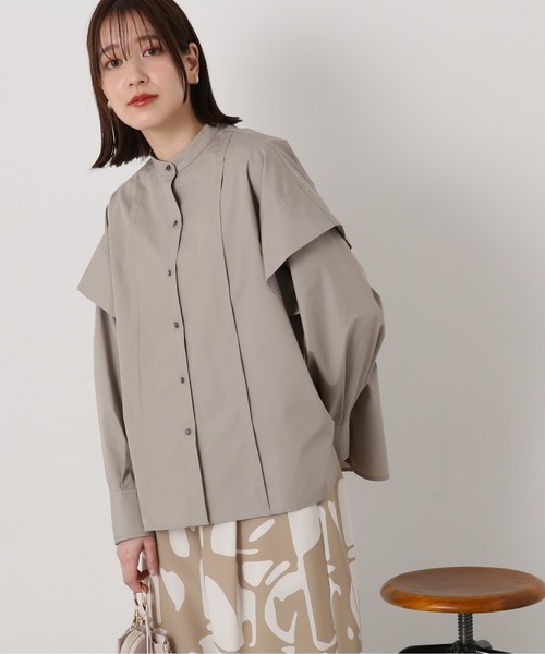 N.（N. Natural Beauty Basic）（エヌエヌナチュラルビューティーベーシック）の「◆ショルダータックブラウス（シャツ/ブラウス・レディース・イエロー/パープル/グレイッシュベージュ・MEDIUM）」の9枚目の写真