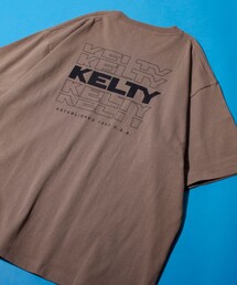 【限定展開】【KELTY×GLOSTER】別注 バックタイポロゴプリントTシャツ ワンポイントワッペン