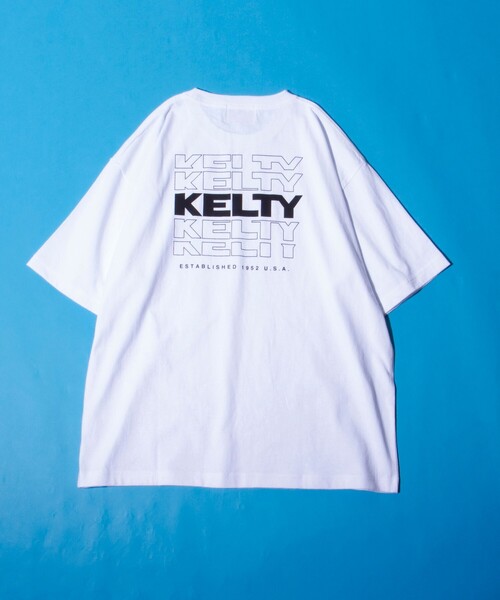 KELTY(ケルティ)の「【限定展開】【KELTY×GLOSTER】別注 バックタイポロゴプリントTシャツ ワンポイントワッペン(Tシャツ/カットソー・メンズ・ホワイト/アッシュグレー/ブラック/グレイッシュベージュ・S/M/L)」の7枚目の写真