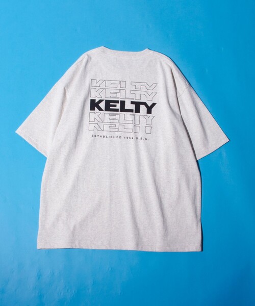 KELTY(ケルティ)の「【限定展開】【KELTY×GLOSTER】別注 バックタイポロゴプリントTシャツ ワンポイントワッペン(Tシャツ/カットソー・メンズ・ホワイト/アッシュグレー/ブラック/グレイッシュベージュ・S/M/L)」の16枚目の写真
