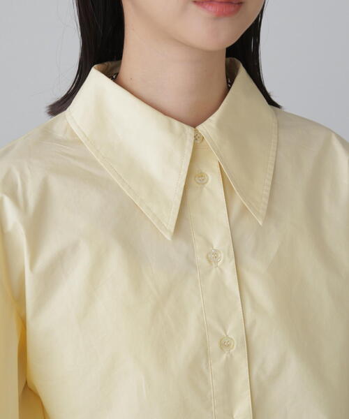 FREE'S MART（フリーズマート）の「ショート丈タックボリュームスリーブシャツ（シャツ/ブラウス・レディース・ブルー/ホワイト/イエロー・FREE）」の10枚目の写真