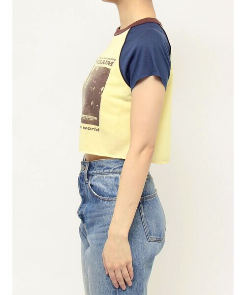 jouetie（ジュエティ）の「ラグランフィットTシャツ（Tシャツ/カットソー・レディース・ブラック/イエロー/アイボリー・MEDIUM）」の22枚目の写真