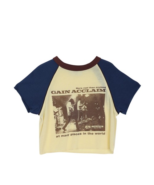 jouetie（ジュエティ）の「ラグランフィットTシャツ（Tシャツ/カットソー・レディース・ブラック/イエロー/アイボリー・MEDIUM）」の3枚目の写真