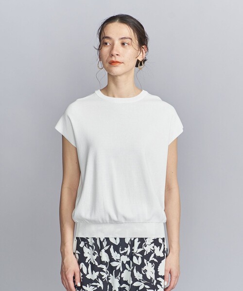 BEAUTY&YOUTH UNITED ARROWS（ビューティーアンドユースユナイテッドアローズ）の「フレンチスリーブ ニットプルオーバー -ウォッシャブル-（ニット/セーター・レディース・オレンジ/ブラック/オフホワイト/ダークブラウン・FREE）」の20枚目の写真