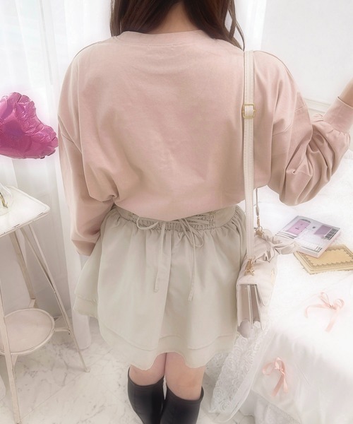 apres jour(アプレジュール)の「French girly collection パールリボンロンT【ZOZOTOWN限定アイテム】(Tシャツ/カットソー・レディース・オフホワイト/ブラック/ライトピンク・X-LARGE/フリー)」の7枚目の写真
