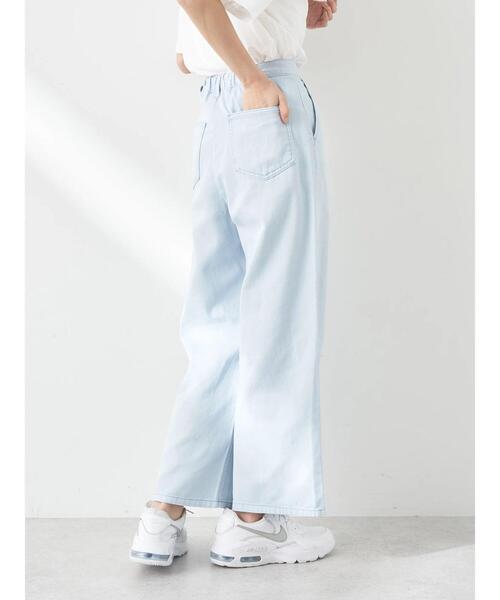 earth music&ecology（アースミュージックアンドエコロジー）の「ワンタックデザイン製品染めカラーパンツ（その他パンツ・レディース・グレイッシュベージュ/ライトブルー/ライトイエロー・S/M）」の9枚目の写真