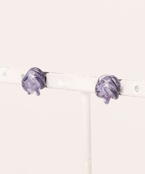 カヤ(カヤ)の「【カヤ】透け梅ガラスピアス(ピアス(両耳用)・レディース・イエロー系その他/ブルー/ホワイト系その他/レッド系その他/グリーン系その他/パープル・FREE)」の1枚目の写真