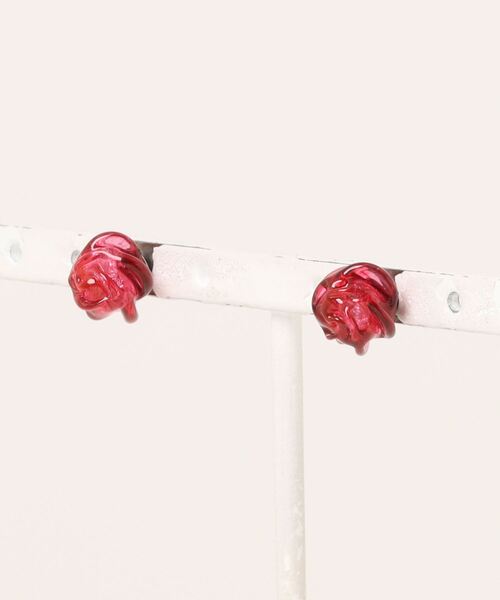 カヤ(カヤ)の「【カヤ】透け梅ガラスピアス(ピアス(両耳用)・レディース・イエロー系その他/ブルー/ホワイト系その他/レッド系その他/グリーン系その他/パープル・FREE)」の6枚目の写真