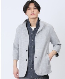 m.f.editorial | エムエフエディトリアルメンズ/m.f.editorial:MEN メランジ 2ボタン イタリアンカラー7分袖ジャケット(カーディガン/ボレロ)