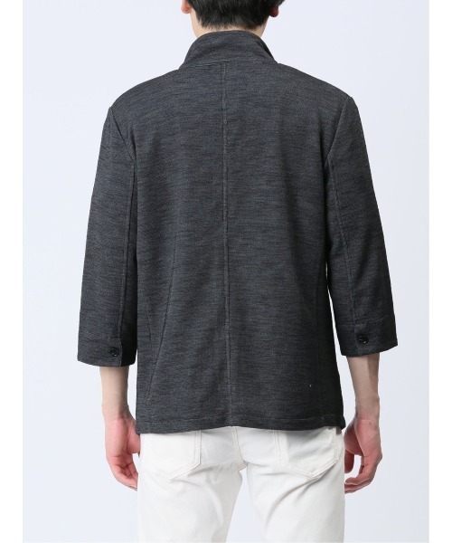 m.f.editorial（エムエフエディトリアル）の「【ストレッチ】m.f.エディトリアル メンズ メランジ 2ボタン イタリアンカラー7分袖ジャケット（カーディガン/ボレロ・メンズ・ライトグレー/ネイビー・X-LARGE/LARGE/MEDIUM）」の22枚目の写真