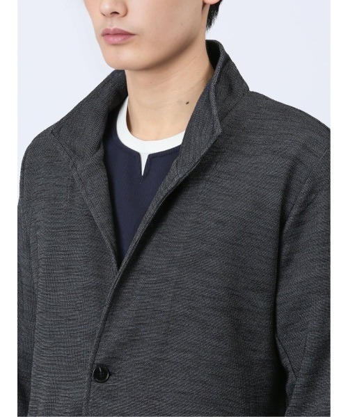 m.f.editorial（エムエフエディトリアル）の「【ストレッチ】m.f.エディトリアル メンズ メランジ 2ボタン イタリアンカラー7分袖ジャケット（カーディガン/ボレロ・メンズ・ライトグレー/ネイビー・X-LARGE/LARGE/MEDIUM）」の21枚目の写真