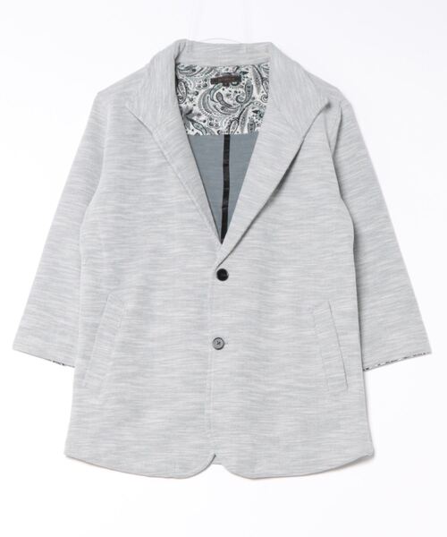 m.f.editorial（エムエフエディトリアル）の「【ストレッチ】m.f.エディトリアル メンズ メランジ 2ボタン イタリアンカラー7分袖ジャケット（カーディガン/ボレロ・メンズ・ライトグレー/ネイビー・X-LARGE/LARGE/MEDIUM）」の15枚目の写真