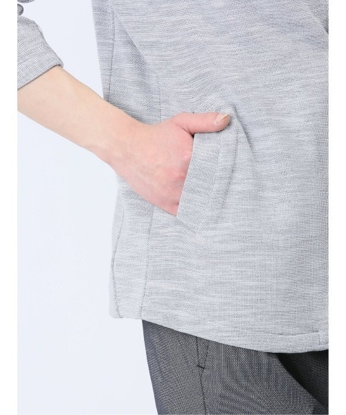 m.f.editorial（エムエフエディトリアル）の「【ストレッチ】m.f.エディトリアル メンズ メランジ 2ボタン イタリアンカラー7分袖ジャケット（カーディガン/ボレロ・メンズ・ライトグレー/ネイビー・X-LARGE/LARGE/MEDIUM）」の10枚目の写真