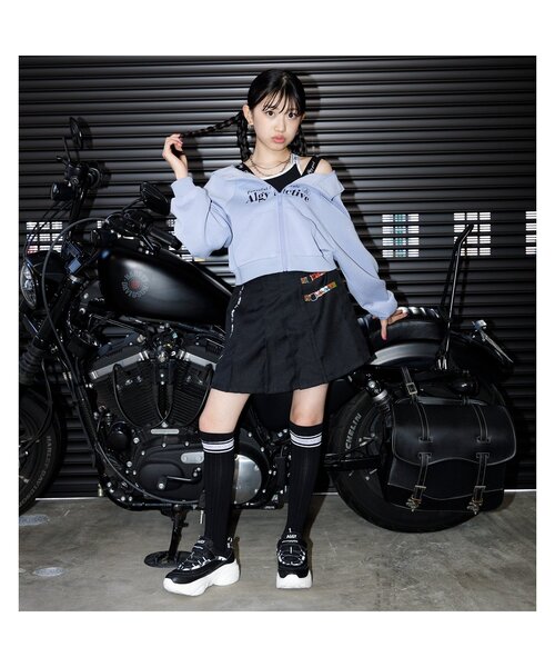 algy（アルジー）の「【ACTIVE】吸水速乾メニWAYトラックジャケット（パーカー・キッズ・ラベンダー/ブラック・MEDIUM/X-SMALL/XX-SMALL/XXX-SMALL/SMALL）」の11枚目の写真