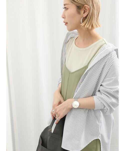 Samansa Mos2 blue（サマンサモスモスブルー）の「マルチスタイルシャツ（シャツ/ブラウス・レディース・ブルー/オフホワイト/グレー/ブラック/サックスブルー/ホワイト/ピンク・L/M）」の13枚目の写真