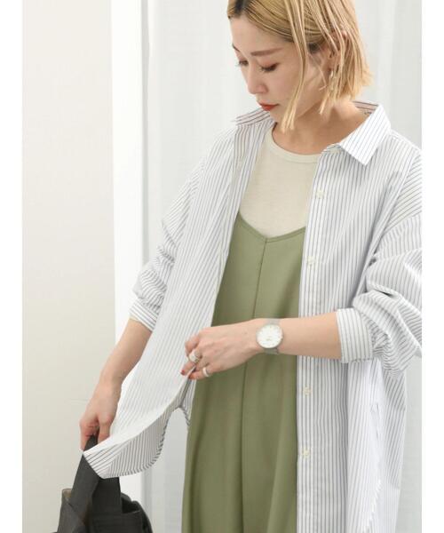 Samansa Mos2 blue（サマンサモスモスブルー）の「マルチスタイルシャツ（シャツ/ブラウス・レディース・ブルー/オフホワイト/グレー/ブラック/サックスブルー/ホワイト/ピンク・L/M）」の14枚目の写真