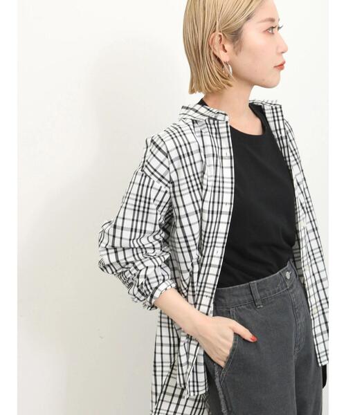 Samansa Mos2 blue（サマンサモスモスブルー）の「マルチスタイルシャツ（シャツ/ブラウス・レディース・ブルー/オフホワイト/グレー/ブラック/サックスブルー/ホワイト/ピンク・L/M）」の22枚目の写真